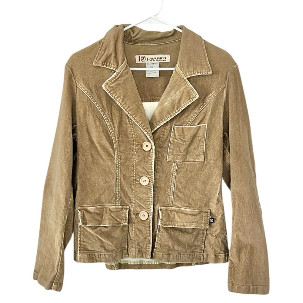 Z. Cavaricci Y2K Vintage 90s Tan Women's Blazer Jacket